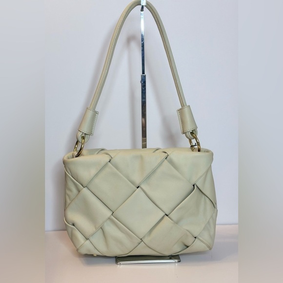 Isadora Leather Padded Woven Shoulder Bag - Picture 5 of 11